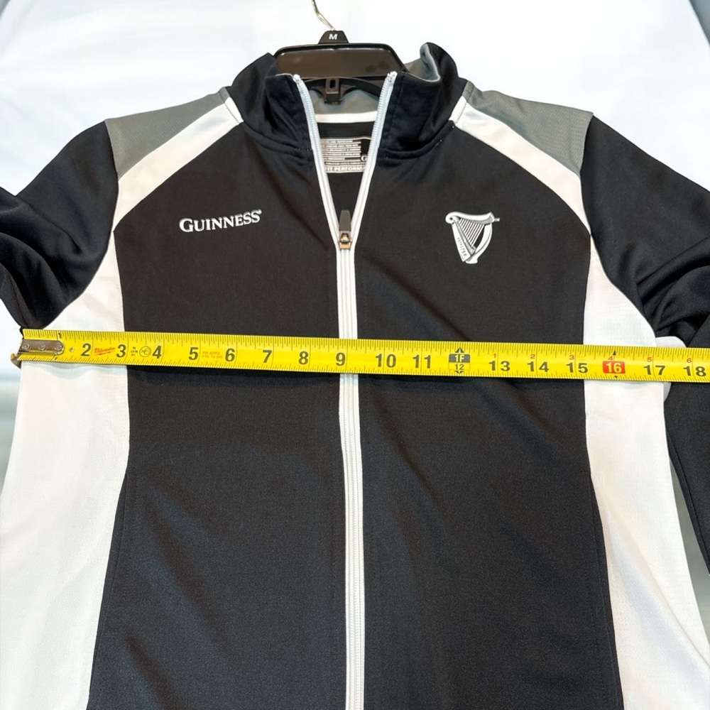 Guinness Dry Fit Performance Full-zip Jacket Women's Small Black And White - Picture 2 of 4